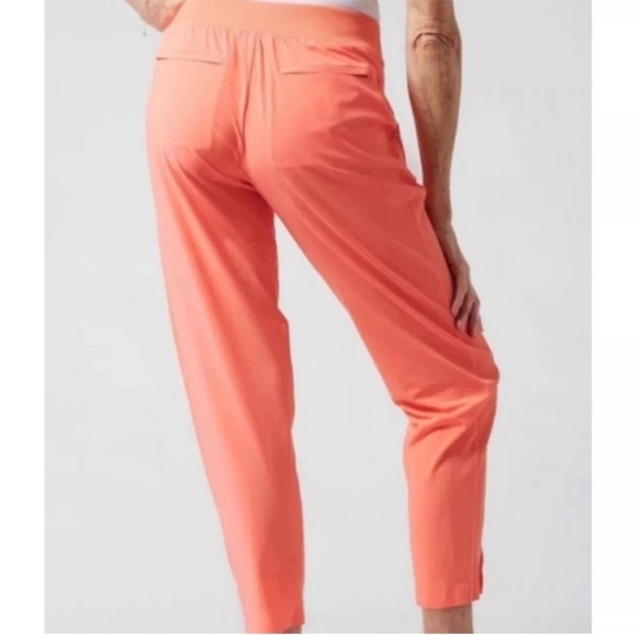 NWOT Athleta Brooklyn Ankle Pants Peach Casual Activewear Athleisure Women’s 2 - Picture 2 of 10